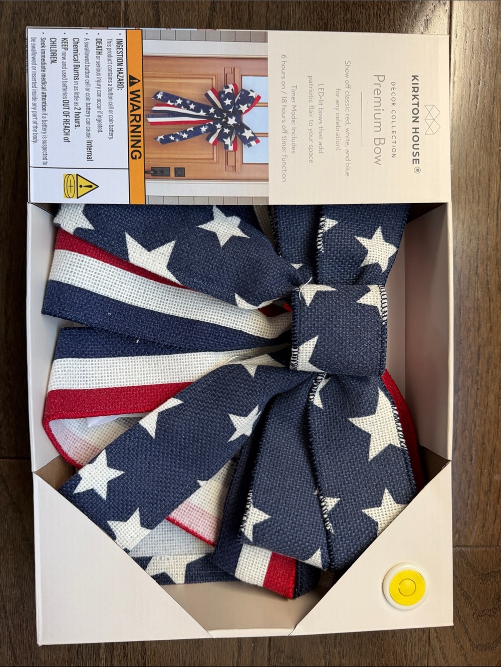 Kirkton House Americana Star Spangled Premium Bow - Blue/Red/White